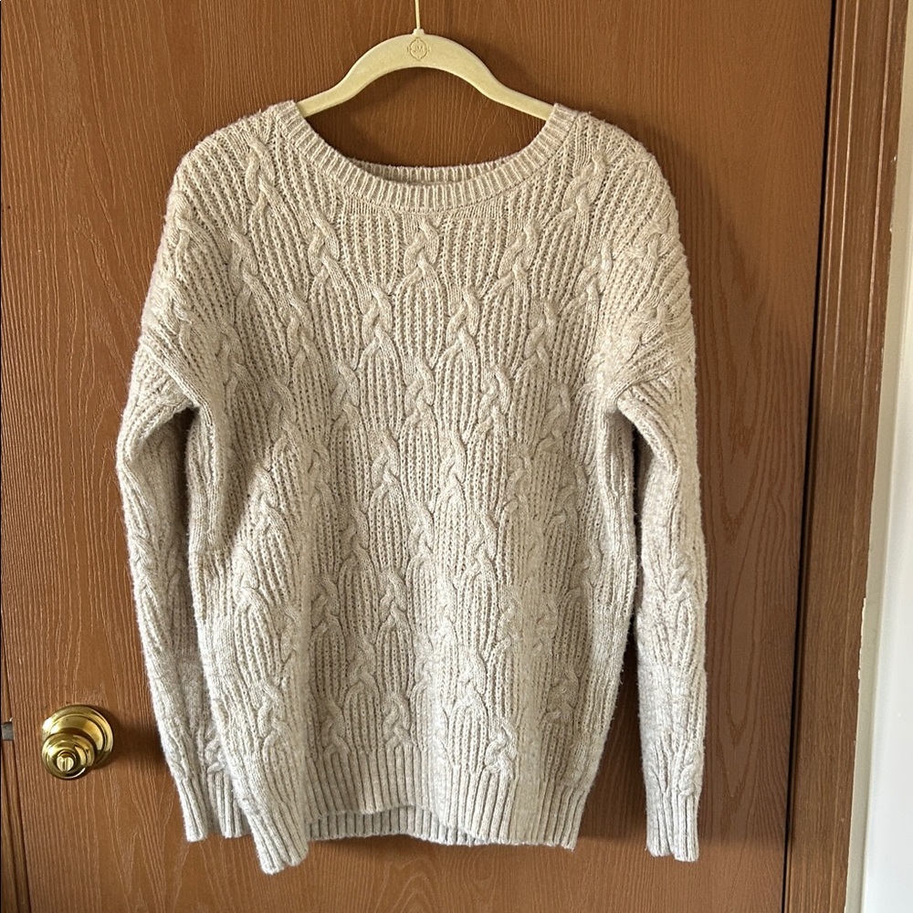 Cozy Cream Cable Knit Sweater